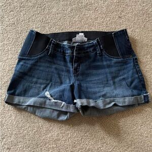 Isabel Maternity by Ingrid & Isabel Dark Blue Jean Shorts